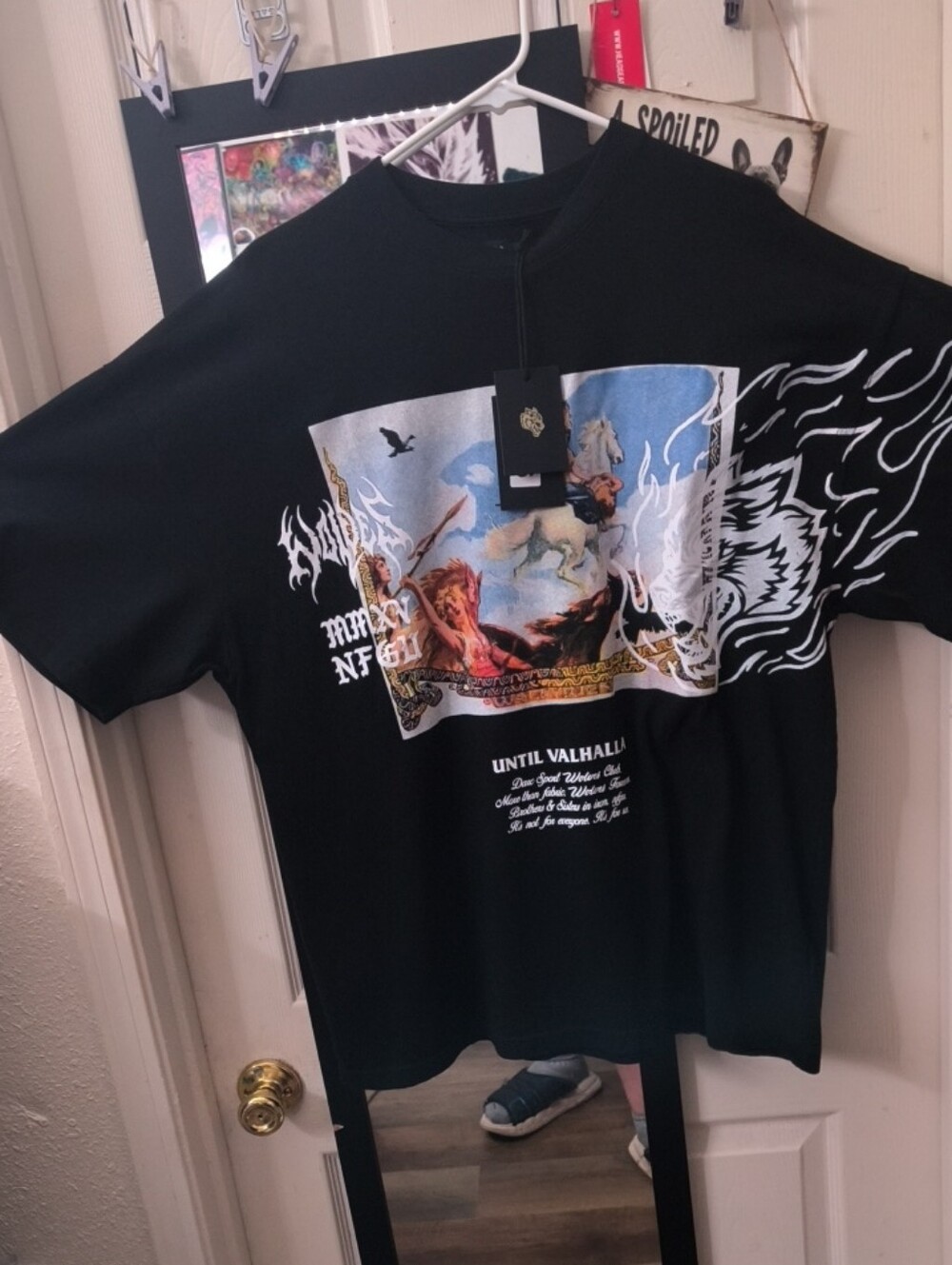 Brand New W Tags Darc Sport Shirt 'Until Valhalla' Tee with Mythic Print, size L